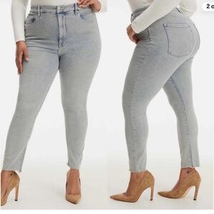 Good American Good Legs Cropped Frey Hem